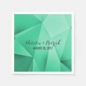 Emerald Jewel Tones Wedding Paper Napkins Serviette (Vorderseite)