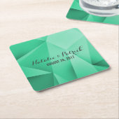 Emerald Jewel Tones Wedding Paper Untersetzer (angewinkelt)