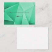 Emerald Jewel Tones Wedding Platzkarten (Vorne/Hinten)