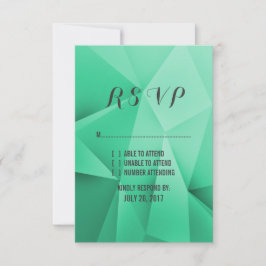 Emerald Jewel Tones Wedding RSVP Card