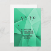 Emerald Jewel Tones Wedding RSVP Card (Vorne/Hinten)