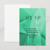 Emerald Jewel Tones Wedding RSVP Card Karte (Vorne/Hinten)