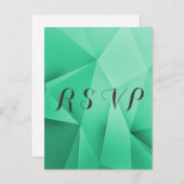 Emerald Jewel Tones Wedding RSVP Postcard Einladungspostkarte (Vorne/Hinten)