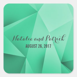 Emerald Jewel Tones Wedding Stickers