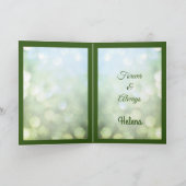 Emerald Jubiläum Ehemann Grußkarte. Karte (Innenseite)