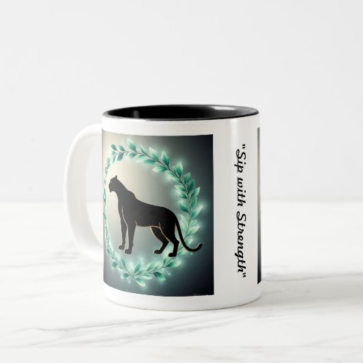 "Emerald Jungle Shadow" Zweifarbige Tasse (Vorderseite Links)