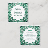 Emerald Keramik inspirierte Visitenkarte (Vorne/Hinten)