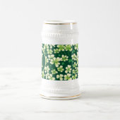Emerald Kleeblatt Tapestry: Dunkle grüne Freude Bierglas (Mittel)