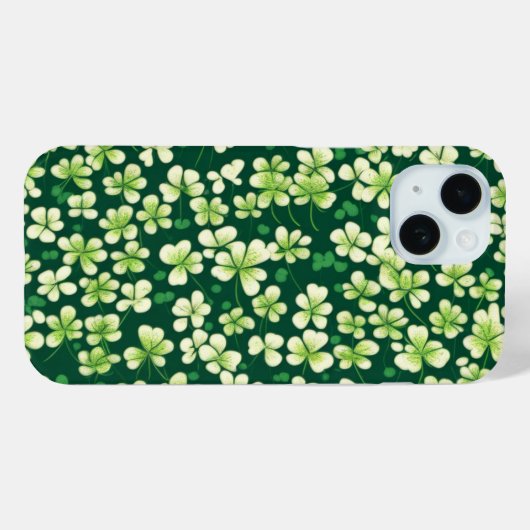 Emerald Kleeblatt Tapestry: Dunkle grüne Freude Case-Mate iPhone Hülle (Rückseite (Horizontal))