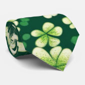 Emerald Kleeblatt Tapestry: Dunkle grüne Freude Krawatte (Gerollt)