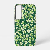 Emerald Kleeblatt Tapestry: Dunkle grüne Freude Samsung Galaxy Hülle (Rückseite)
