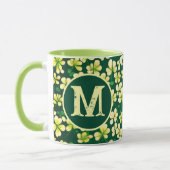 Emerald Kleeblatt Tapestry: Dunkle grüne Freude Tasse (Links)