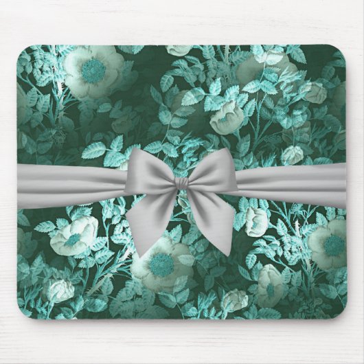 Emerald Lace White Bow Mousepad (Vorne)