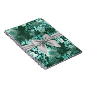 Emerald Lace White Bow Notizblock (Rechte Seite)