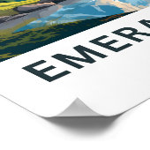Emerald Lake Canada Travel Print Poster (Ecke)