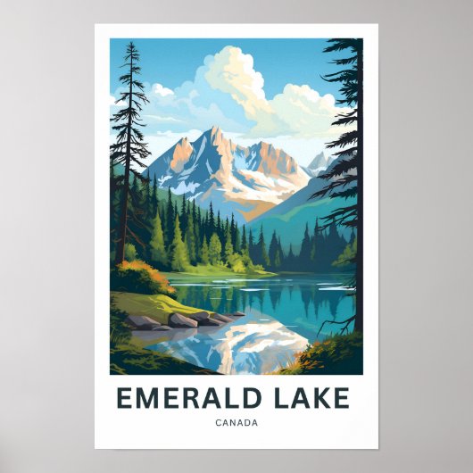 Emerald Lake Canada Travel Print Poster (Vorne)