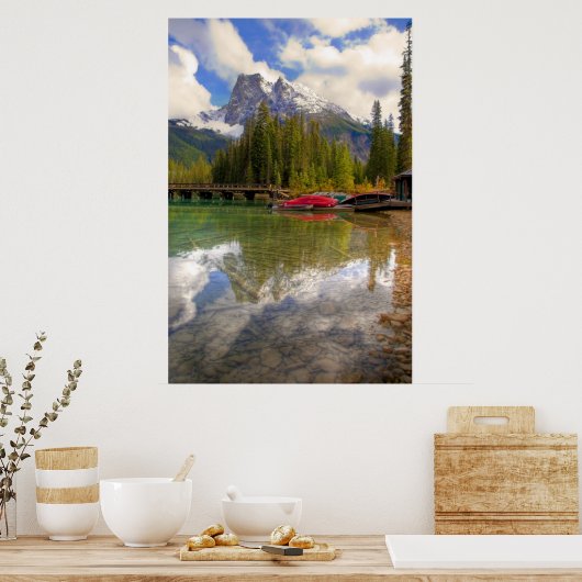 Emerald Lake Canoes Poster (Küche)