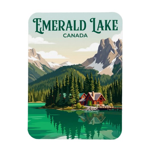 Emerald Lake Kanada Magnet (Vertikal)