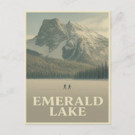 Emerald Lake Postcard - Winter Canadian Rockies Postkarte