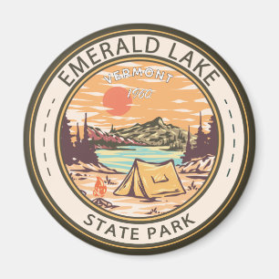 Emerald Lake Staat Park Vermont Abzeichen Magnet