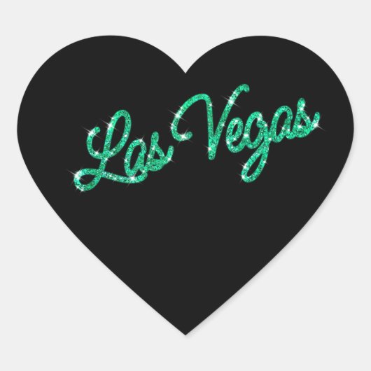 Emerald Las Vegas Glitzern Sticker (Vorderseite)
