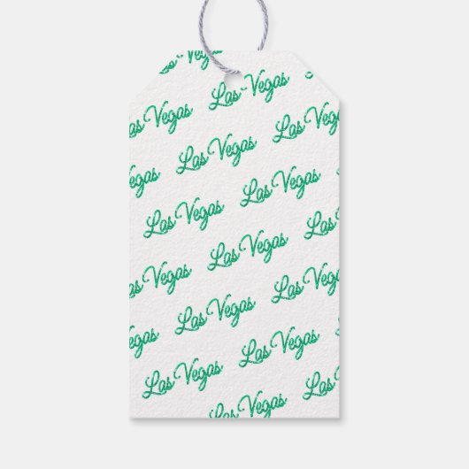 Emerald Las Vegas Glitzern Wedding Willkommen Geschenkanhänger (Rückseite)