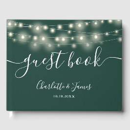 Emerald Lichterkette Signatur Schrift Hochzeit Gästebuch