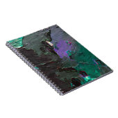Emerald Lila Dark Abstrakt Texture Notebook Notizblock (Rechte Seite)