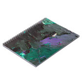 Emerald Lila Dark Abstrakt Texture Notebook Notizblock (Linke Seite)