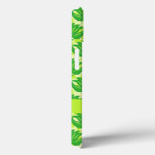 Emerald Lime Green Art Nouveau Damask Monogram Case-Mate iPhone Hülle (Rückseite / Rechts)