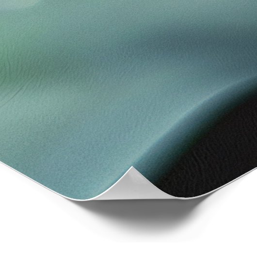 Emerald Liquid Explosion Art Poster (Ecke)