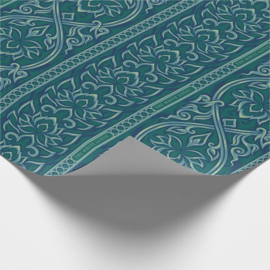 Emerald Lotus TapestPattern - The White Lotus Geschenkpapier (Ecke)