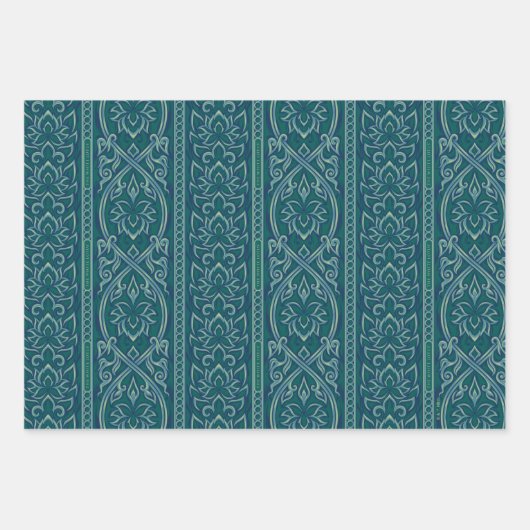 Emerald Lotus TapestPattern - The White Lotus Geschenkpapier Set (Vorderseite 3)
