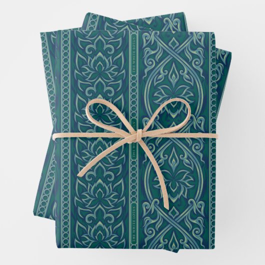 Emerald Lotus TapestPattern - The White Lotus Geschenkpapier Set (Beispiel)
