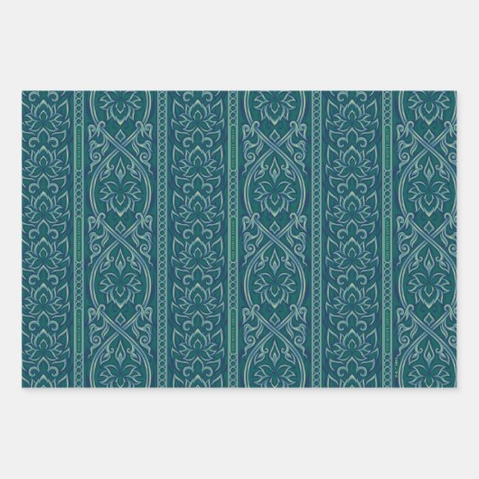 Emerald Lotus TapestPattern - The White Lotus Geschenkpapier Set (Vorderseite)
