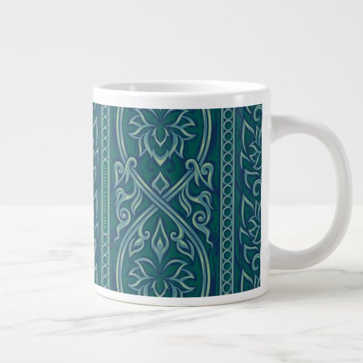Emerald Lotus TapestPattern - The White Lotus Jumbo-Tasse (Rechts)