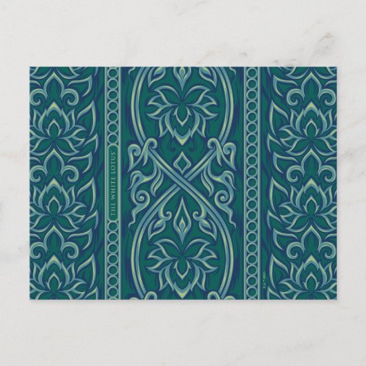 Emerald Lotus TapestPattern - The White Lotus Postkarte (Vorderseite)