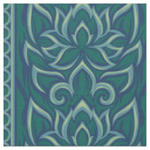 Emerald Lotus TapestPattern - The White Lotus Stoff (Nahaufnahme)