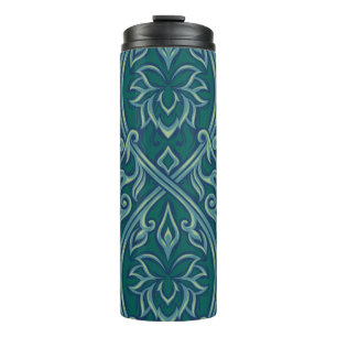 Emerald Lotus TapestPattern - The White Lotus Thermosbecher