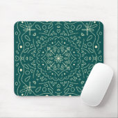 Emerald Mandala Mouse Pad Mousepad (Mit Mouse)