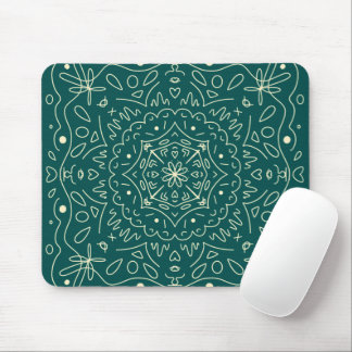 Emerald Mandala Mouse Pad Mousepad