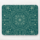 Emerald Mandala Mouse Pad Mousepad (Vorne)