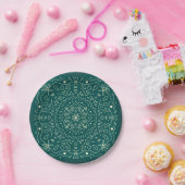 Emerald Mandala Paper-Teller Pappteller (Party)