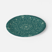Emerald Mandala Paper-Teller Pappteller (Schrägansicht)