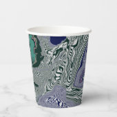 "Emerald Marble Flow" Pappbecher (Rückseite)