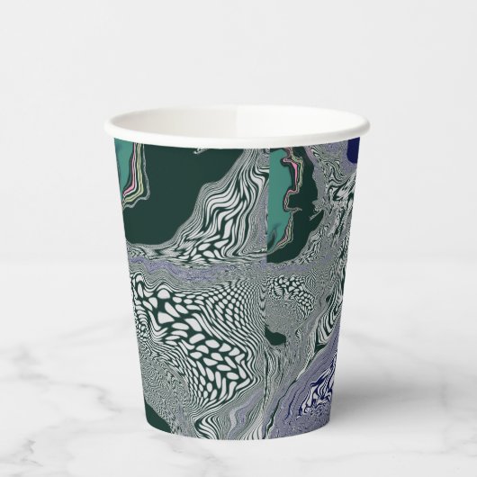 "Emerald Marble Flow" Pappbecher (Links)