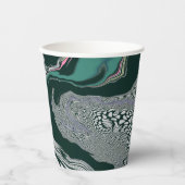 "Emerald Marble Flow" Pappbecher (Vorderseite)
