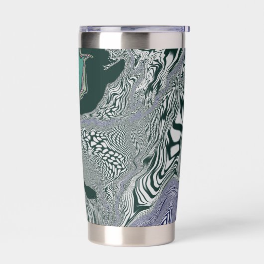 "Emerald Marble Flow" Thermobecher (Links)