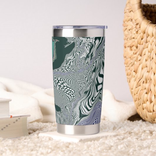 "Emerald Marble Flow" Thermobecher (Wohnzimmer)