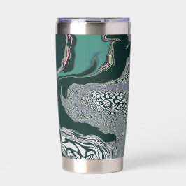 "Emerald Marble Flow" Thermobecher